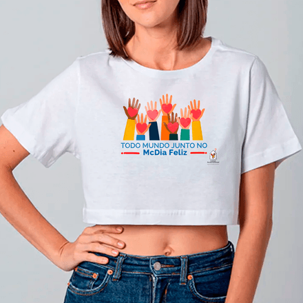 Cropped Mãos da Solidariedade Branca P