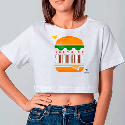 Cropped Sabor da Solidariedade Branca P