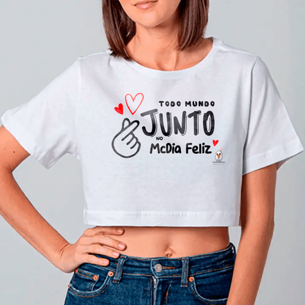 Cropped Todo Mundo Junto Branca P