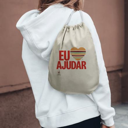 Sacochila Eu Amo Ajudar Areia